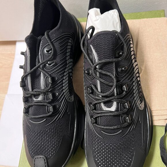 MEN Gucci Gucci Run Sneaker 'All Black' 714658-USM10-8442 - Picture 7 of 9